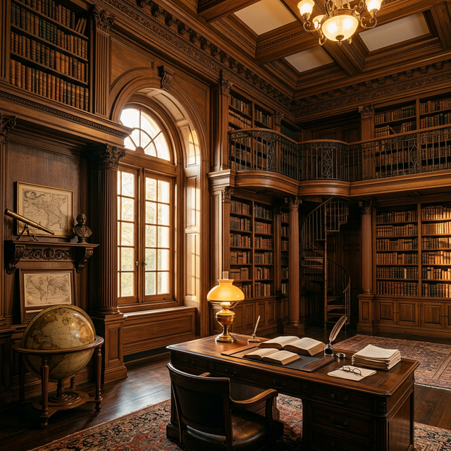 Historic library interior